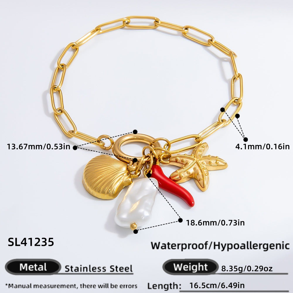 Wholesale INS style handmade pearl heart pendant